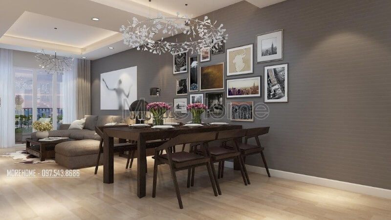 Mẫu bàn ăn hiện đại mang đến một cảm giác ấm cúng và tiện nghi hơn trong quá trình dùng bữa