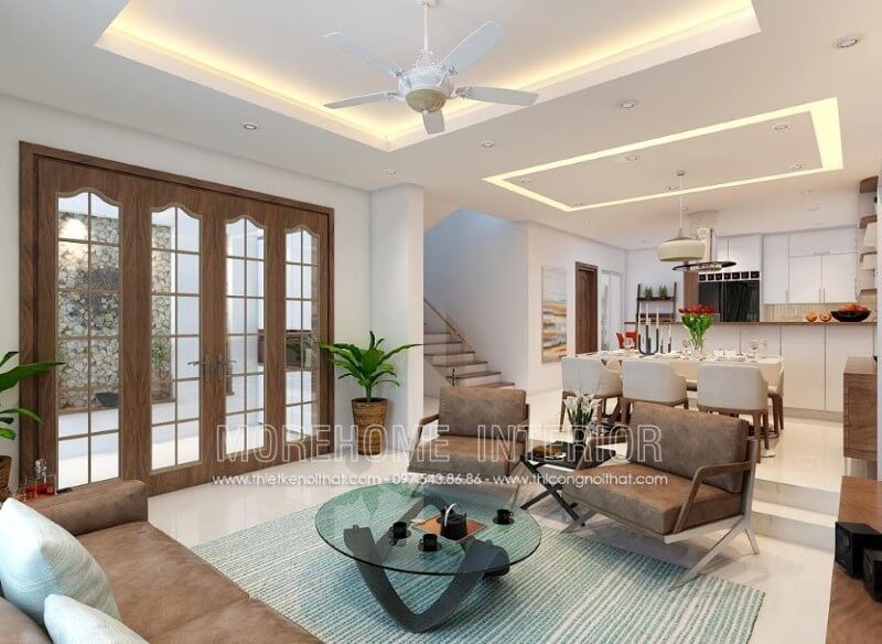 Với những đường cong mềm mại, lối thiết kế mang phong cách hiện đại mang đến cho căn phòng nét đẹp hài hòa, nhẹ nhàng.